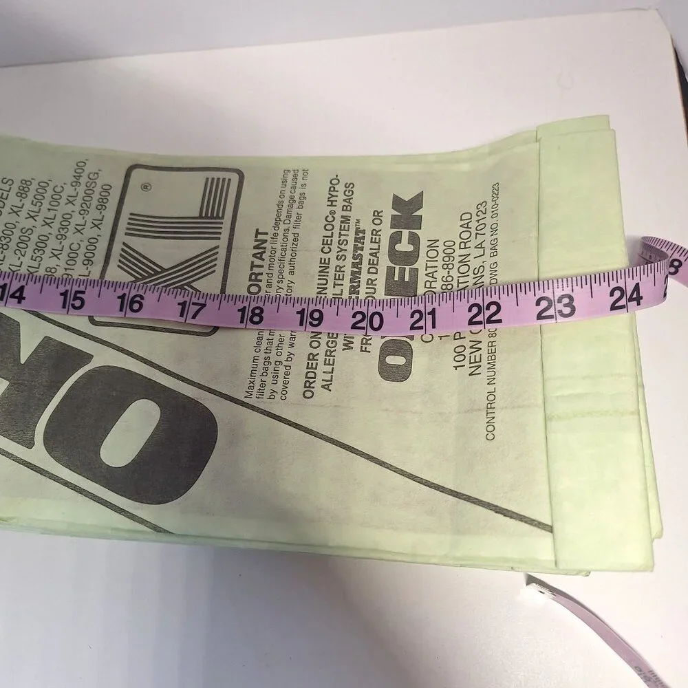 Oreck XL Vacuum Celoc Hypo-Allergenic 16 Disposable Filter Bags With Germastat - Picture 7 of 8